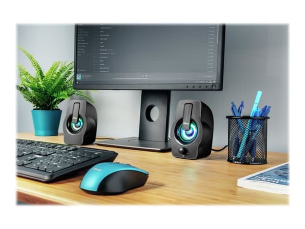 Trust Gemi RGB - kaiuttimet - PC:lle - 6 Watt (Yhteensä) - musta