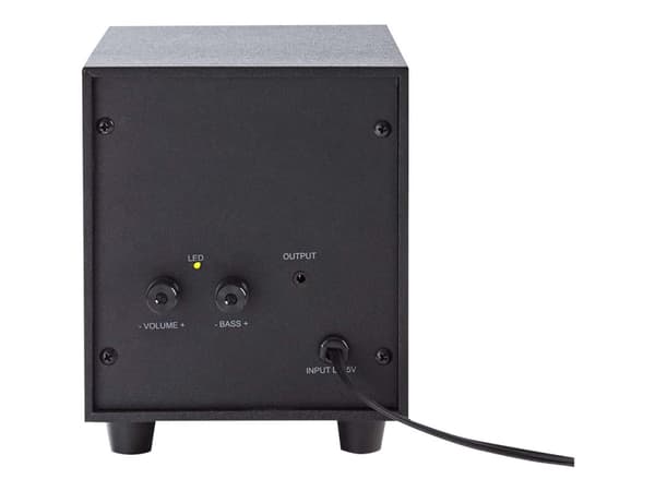 Nedis - Kaiutinjärjestelmä - PC:lle - 2.1-kanavainen - 16 Watt (Yhteensä) - musta