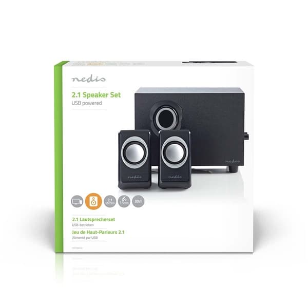 Nedis PC-högtalare | 2.1 | 33 W | 3.5 mm Hane | USB ström | Volymkontroll