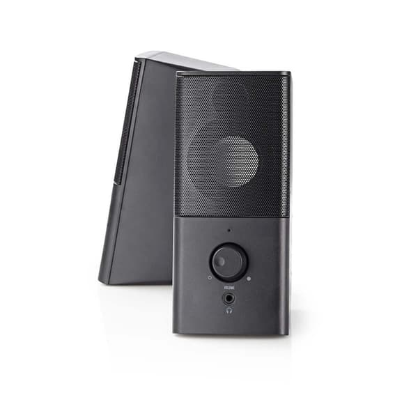 Nedis Gaming högtalare | Högtalarkanaler: 2.0 | USB ström | 3.5 mm Hane | 18 W | Utan Belysning | Volymkontroll | Anslutningsutgång: 1x 3,5 mm ljudutg