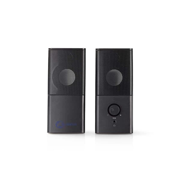 Nedis Gaming högtalare | Högtalarkanaler: 2.0 | USB ström | 3.5 mm Hane | 18 W | Utan Belysning | Volymkontroll | Anslutningsutgång: 1x 3,5 mm ljudutg