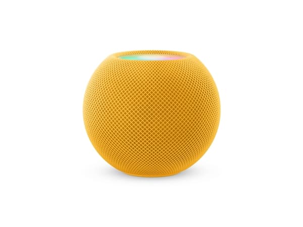 Apple HomePod mini, Apple Siri, Pyöreä, Keltainen, Koko alue, Kosketus, Apple Music, TuneIn