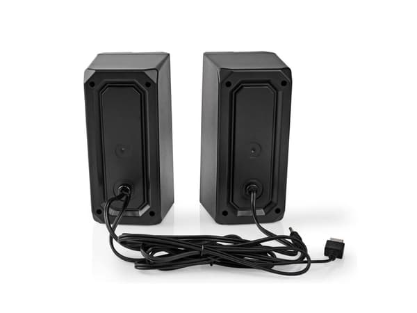 Nedis GSPR31020BK, 2-suuntainen, 2.0 kanavaa, Langallinen, 6 W, Musta