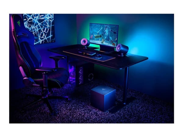 Razer Nommo V2, Koko alue, 2.1 kanavaa, Langallinen & langaton, 40 - 20000 Hz, Musta