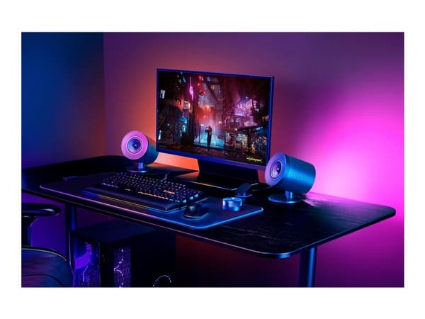 Razer Nommo V2 Pro, Koko alue, 2.1 kanavaa, Langallinen & langaton, 40 - 20000 Hz, Musta