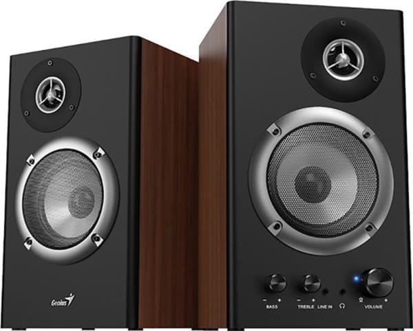 Datahøyttalere Glosniki komputerowe Genius-høyttalere SP-HF1200B, 2.0, 36W, brun, volumkontroll, drawenia, 40Hz-20kHz