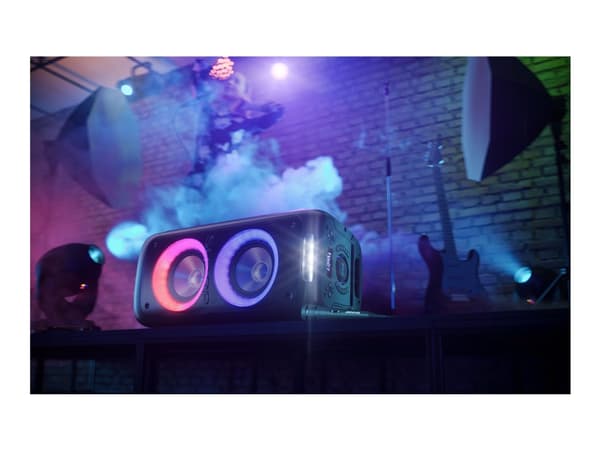 Sharp XParty Street Beat PS-949 - Selskapshøyttaler - trådløs - Bluetooth - Appstyrt - svart (grillfarge - svart)