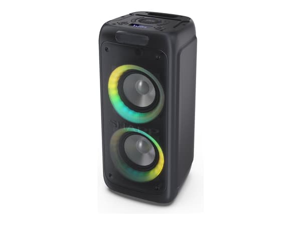 Sharp XParty Street Beat PS-949 - Selskapshøyttaler - trådløs - Bluetooth - Appstyrt - svart (grillfarge - svart)
