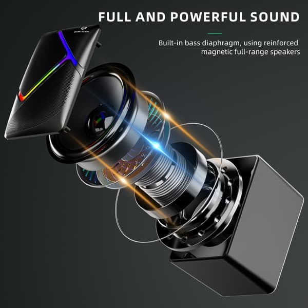 DARK ALIEN USB Stationära Högtalare Dator Laptop Subwoofer RGB