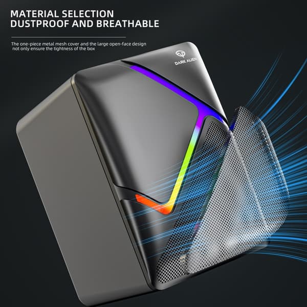 DARK ALIEN USB Stationära Högtalare Dator Laptop Subwoofer RGB