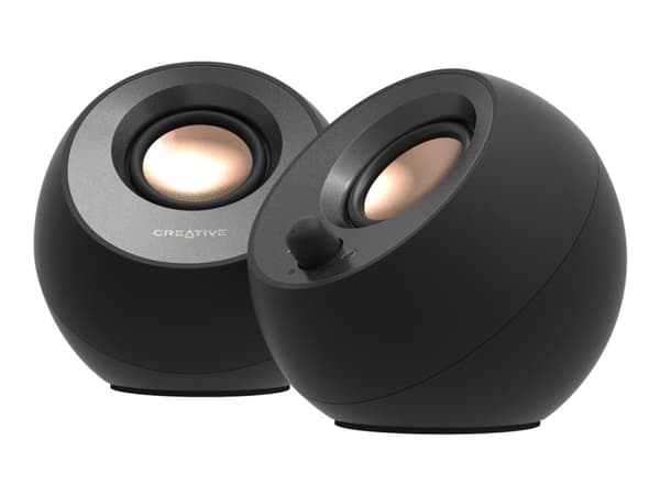 Creative Pebble Pro - Högtalare - för persondator - 2.0-kanals - trådlös - Bluetooth - USB - 30 Watt (Total) - alpingrön