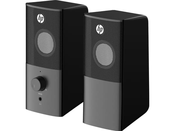HP-høyttalere DHS-2101, 2.0, 12W, svart, volumkontroll, skrivebord, 3,5 mm-kontakt (USB)