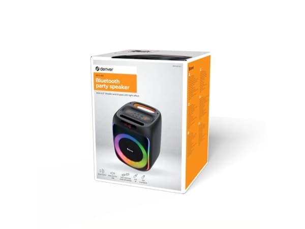 DENVER BPS-165 - Partyhögtalare - trådlös - Bluetooth - 20 Watt