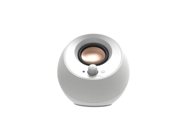 Creative Pebble V3 - Høyttalere - for PC - 2.0-kanal - trådløs - Bluetooth - USB - 8 watt (Total) - pristine white