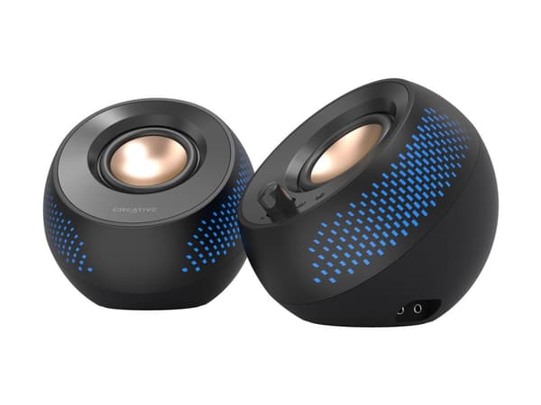 Creative Pebble X - Høyttalere - for PC - 2.0-kanal - trådløs - Bluetooth - 15 watt (Total) - svart