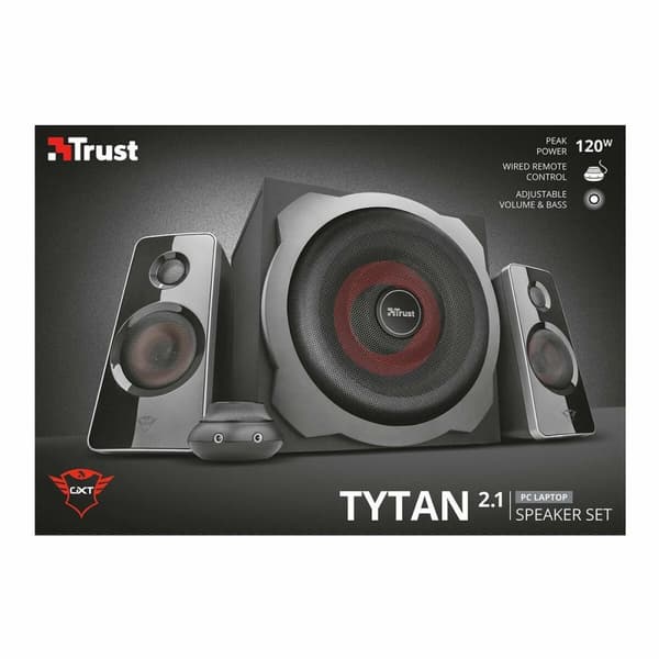 PC-højttalere Trust GXT 38 2.1 Sort Rød/Sort 60 W