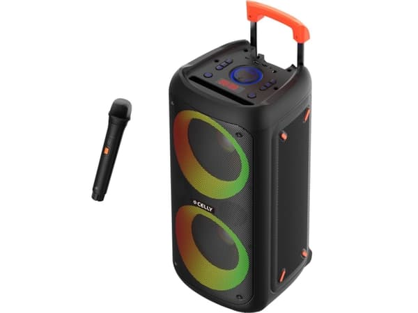 Juhlakaiutin 40W + 2 langatonta mikrofonia