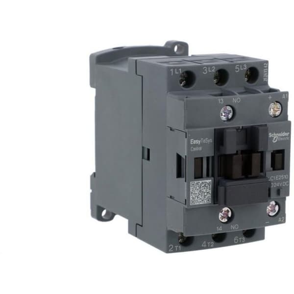 Schneider Kraftkontaktor Easy TeSys Kontroll AC-3, 25 A, 3P (1 NO), spole 24 V DC LC1E2510BD