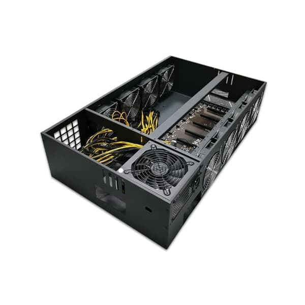 Mining Rig 8 GPU med B75 + G1610 + DDR3 8g + 120GB msata + CPU FAN + sak