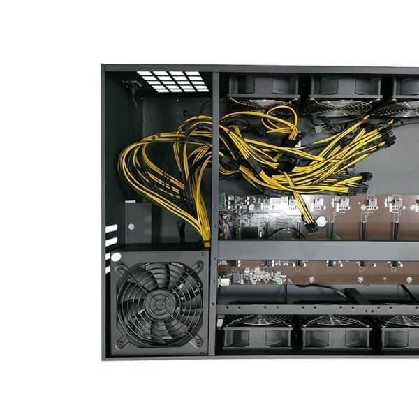 Mining Rig 8 GPU med B75 + G1610 + DDR3 8g + 120GB msata + CPU FAN + sak