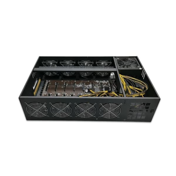 Mining Rig 8 GPU med B75 + G1610 + DDR3 8g + 120GB msata + CPU FAN ...
