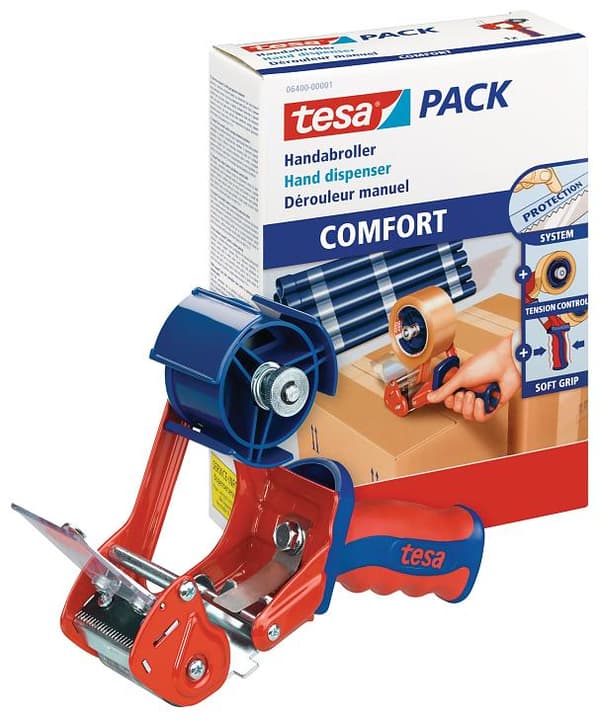 TESA 06400-00001-03 tape dispenser Blue, Orange