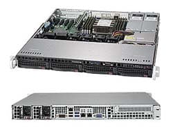 1U BARE 1XPHI C622 4X3.5HS/400WR 1TB SATA3 2X10GBE 1PCIE Sort