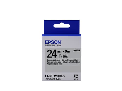 Epson Label Cartridge Matte LK-6SBE Black/Matt Silver 24mm (9m)