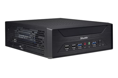 Shuttle XPC slim Barebone XH510G - S1200, Intel H510, 1xDP, 1xHDMI, 1x PCI-E 16X, 1x LAN, 1x 2.5", 2x M.2, 24/7 permanent operation Sort