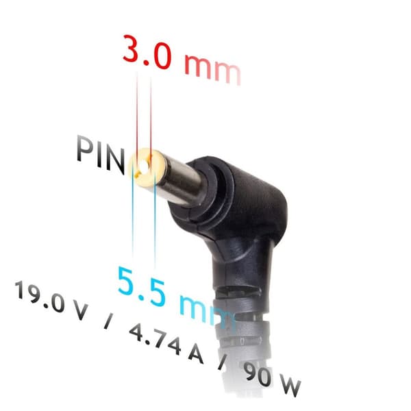 Laddare för bärbara datorer Akyga AK-ND-27 90 W - Effektiv laddare för bärbara datorer med 90 W effekt. Passar olika modeller.