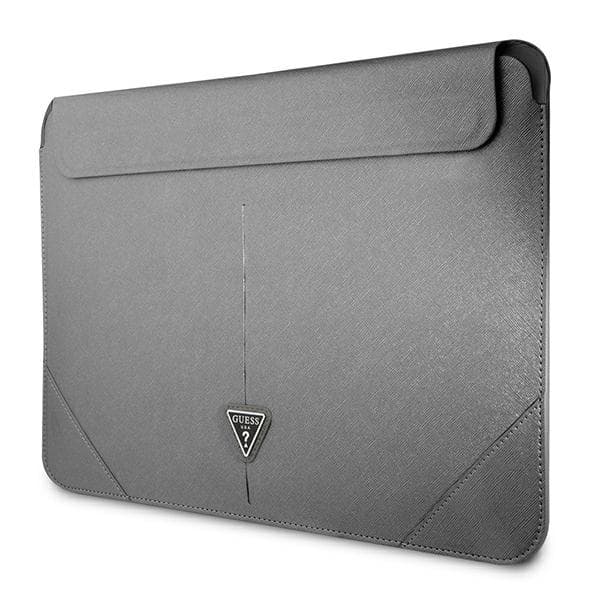 Guess Saffiano Triangle Logo Sleeve - Notebookfodral 13" / 14" (silver)