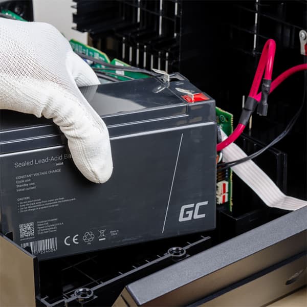 Green Cell - AGM VRLA 12V 7,2Ah vedligeholdelsesfrit batteri til alarmsystem, kasseapparat, legetøj