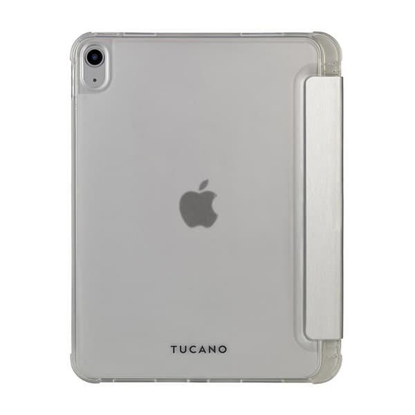 Tucano Satin-etui – etui til iPad 10,9" (2022) m/magnet & stand up med Apple Pencilholder (sølv)