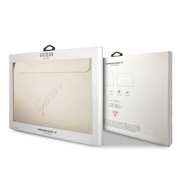 Guess Saffiano Script datorfodral - 13" notebookfodral (guld)
