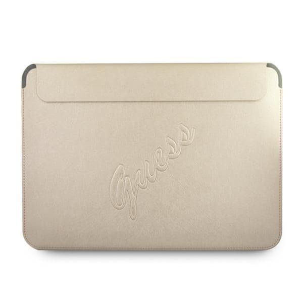 Guess Saffiano Script datorfodral - 13" notebookfodral (guld)