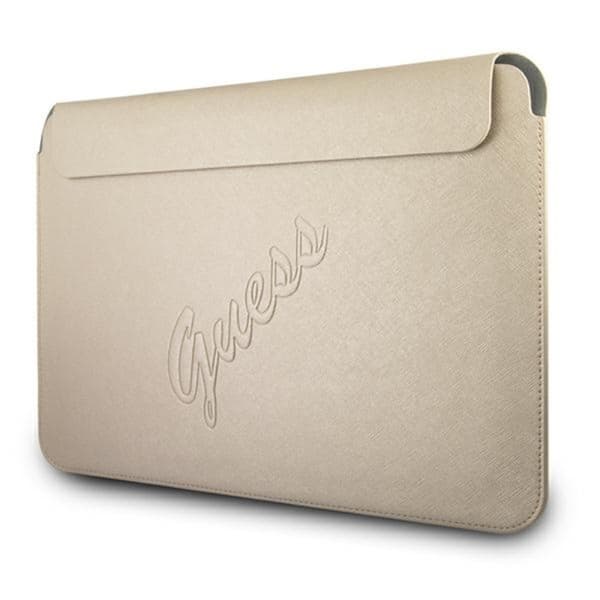 Guess Saffiano Script datorfodral - 13" notebookfodral (guld)