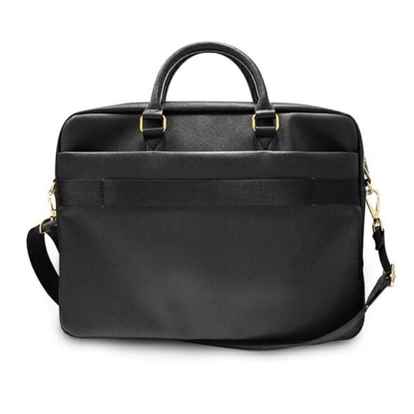 Guess Saffiano Script datorväska – 15" notebookväska (svart)