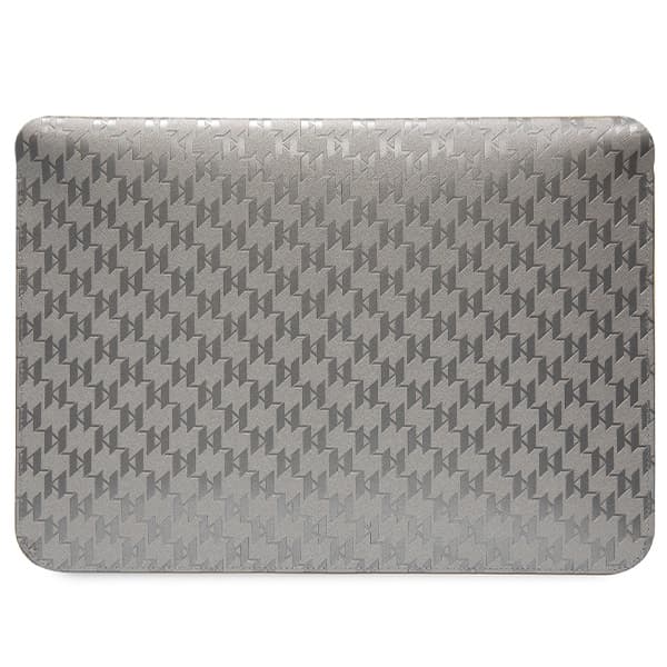 Karl Lagerfeld NFT Saffiano Monogram Ikonik Karl Sleeve - 14" anteckningsbokfodral (silver)