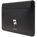 Miniatyrbillede 2 af 4: Karl Lagerfeld NFT Saffiano Monogram Ikonik Karl Sleeve - 14" notebook-etui (sort)