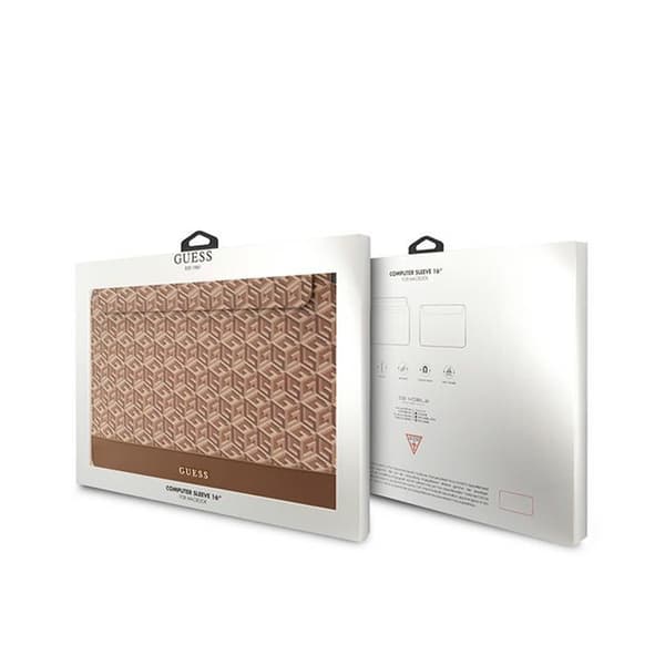Guess GCube Stripes datorfodral - 16" notebookfodral (brun)