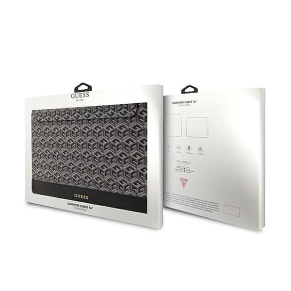 Guess GCube Stripes datorfodral - 16" notebookfodral (svart)