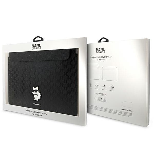 Karl Lagerfeld NFT Saffiano Monogram Ikonik Choupette Sleeve - 14" notebook-etui (sort)
