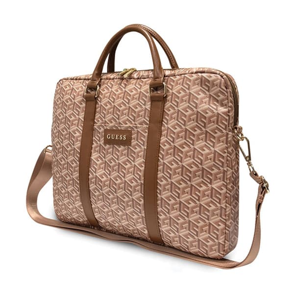 Guess GCube Stripes datorväska - 16" notebookväska (brun)