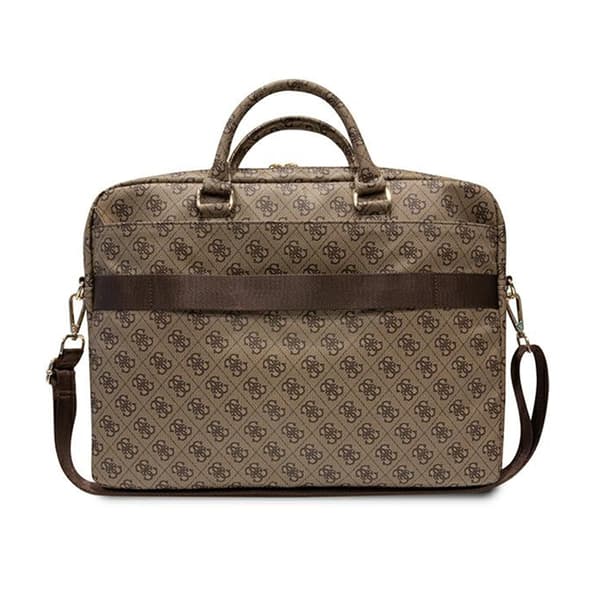 Guess 4G Printed Stripes computertaske - 16" notebooktaske (brun)