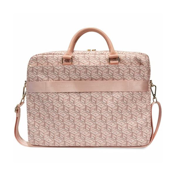 Guess GCube Stripes datorväska - 16" notebookväska (rosa)