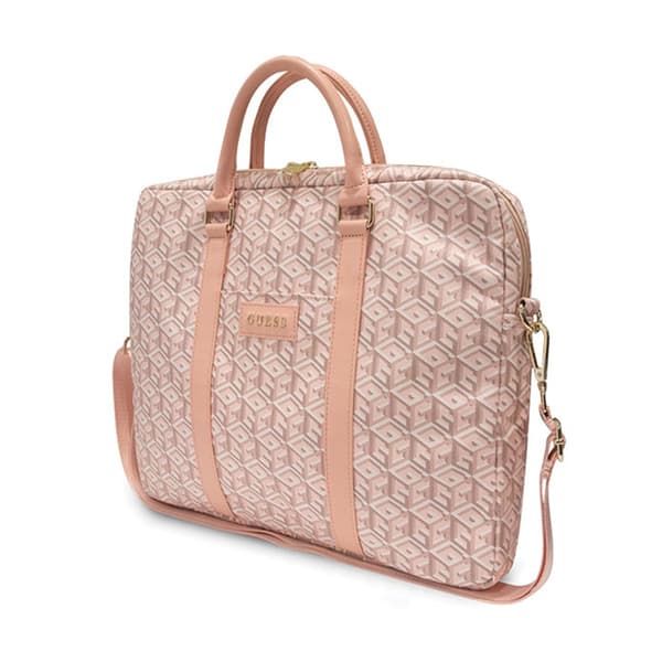Guess GCube Stripes datorväska - 16" notebookväska (rosa)