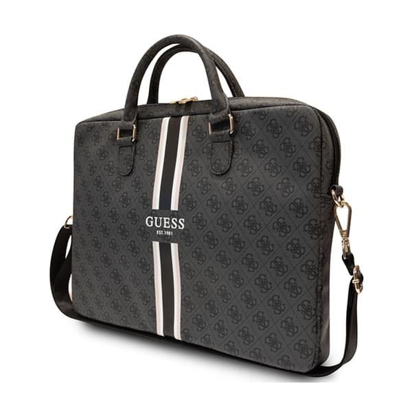 Guess 4G Printed Stripes datorväska - 16" notebookväska (svart)