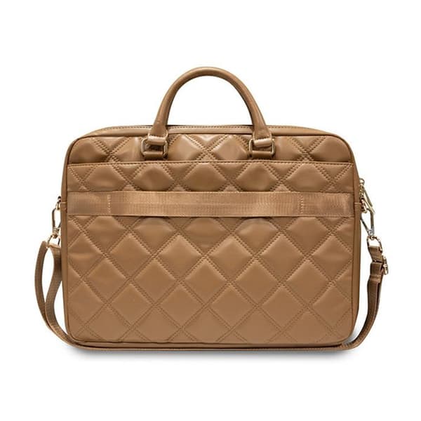 Guess Quilted 4G datorväska - Notebookväska 15" / 16" (brun)