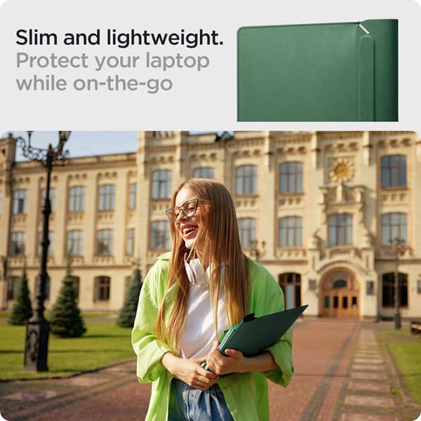 Spigen Valentinus Sleeve Laptop - Notebookfodral 13" / 14" (Jeju Green)