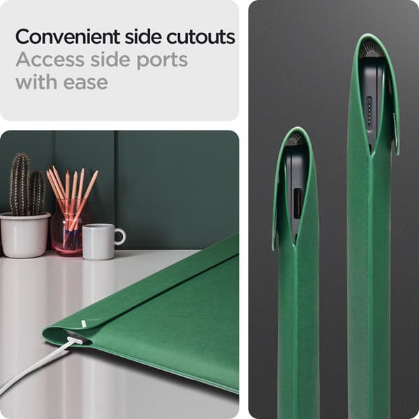 Spigen Valentinus Sleeve Laptop - Notebookfodral 13" / 14" (Jeju Green)